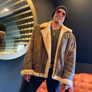 Italian Shearling Flight Jacket WOW